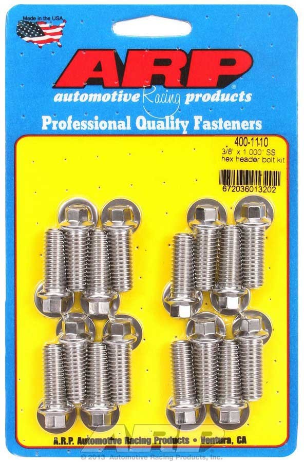 Kit de boulons de collecteur S/S - 3/8 x 1,00 UHL (16)