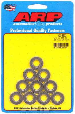 Rondelles ID 10mm Acier Inox pack de 10 .865 OD