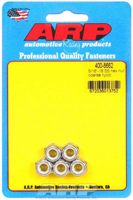 Écrous hexagonaux nyloc S/S 5/16-18 (5)