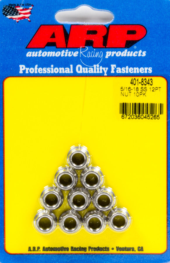 Écrou E/S 12pt. - 5/16-18 lot de 10