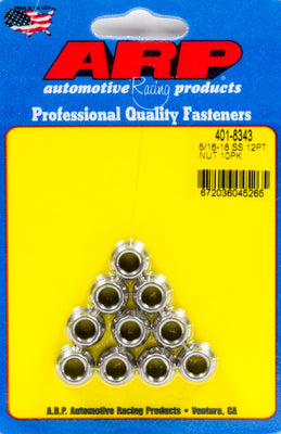 Écrou E/S 12pt. - 5/16-18 lot de 10