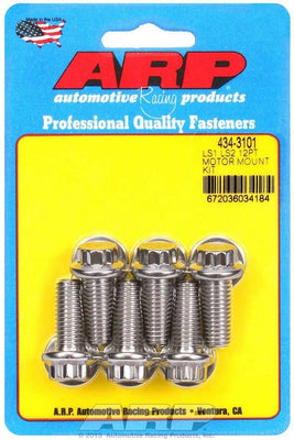 Kit de boulons de support moteur INOX 12 pans. LS1/LS2
