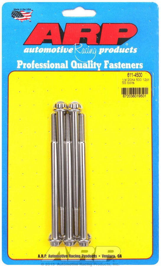 Kit de boulons INOX - 12 pans (5) 1/4-20 x 4.500