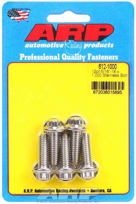 Jeu de boulons en acier inoxydable - 12 pans (5) 5/16-18 x 1.000