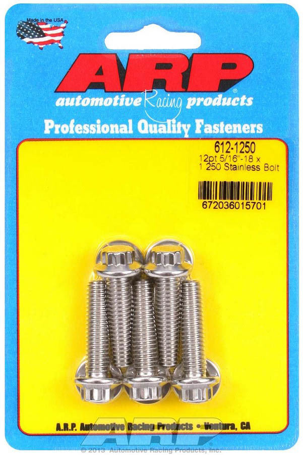 Kit de boulons S/S - 12 pans (5) 5/16-18 x 1.250