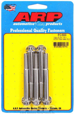 Kit de boulons en acier inoxydable - 12 pans (5) 5/16-18 x 3.000
