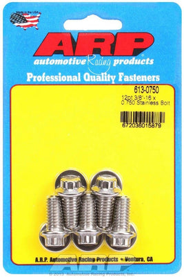 Jeu de boulons en acier inoxydable – 12 pans (5) 3/8-16 x .750