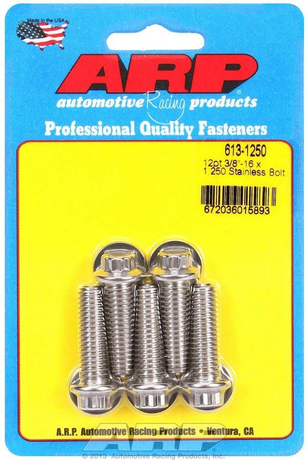 Kit de boulons en acier inoxydable - 12 pans (5) 3/8-16 x 1.250
