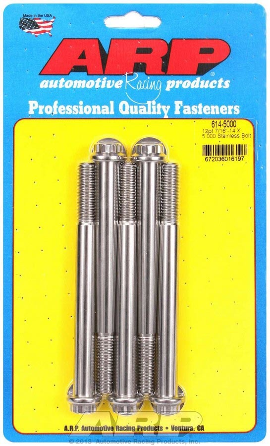 Kit de boulons INOX - 12 pans (5) 7/16-24 x 5.000