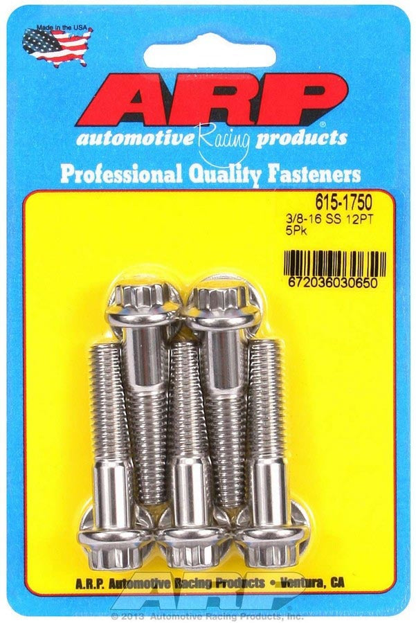 Kit de boulons en acier inoxydable - 12 pans (5) 3/8-16 x 1.750