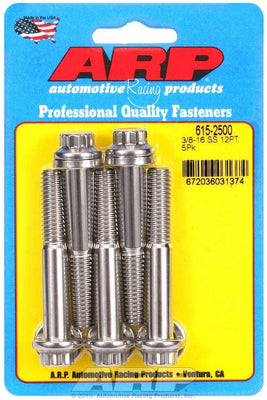 Kit de boulons en acier inoxydable - 12 pans 5 pièces 3/8 x 2,500
