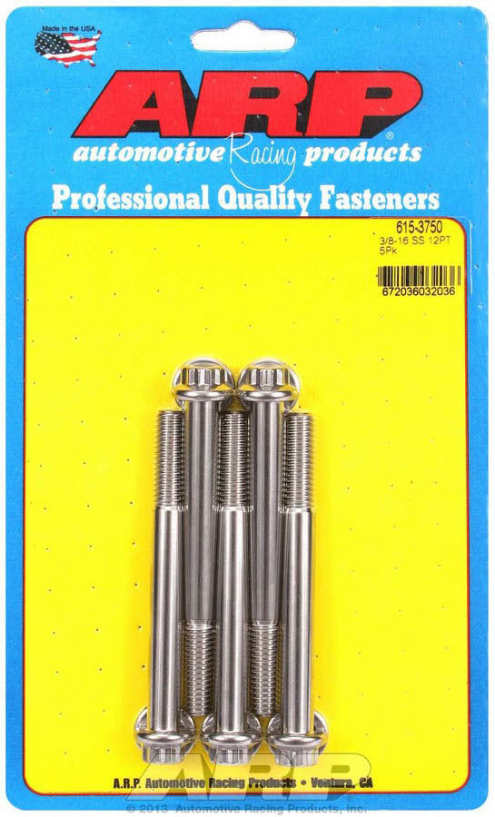Kit de boulons inox - 12 pans (5) 3/8-16 x 3.750