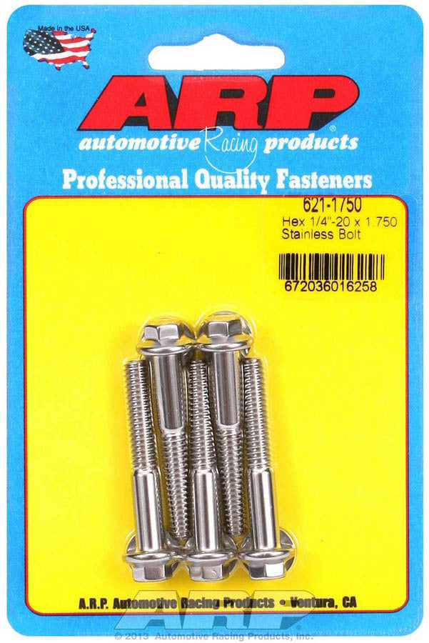 Kit de boulons INOX - 6 pans (5) 1/4-20 x 1.750