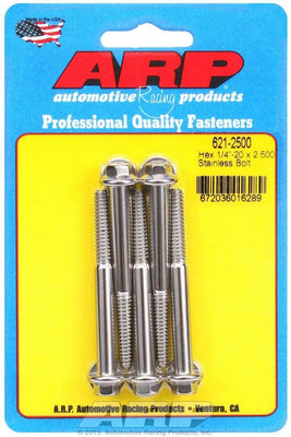 Kit de boulons en acier inoxydable - 6 pans (5) 1/4-20 x 2.500