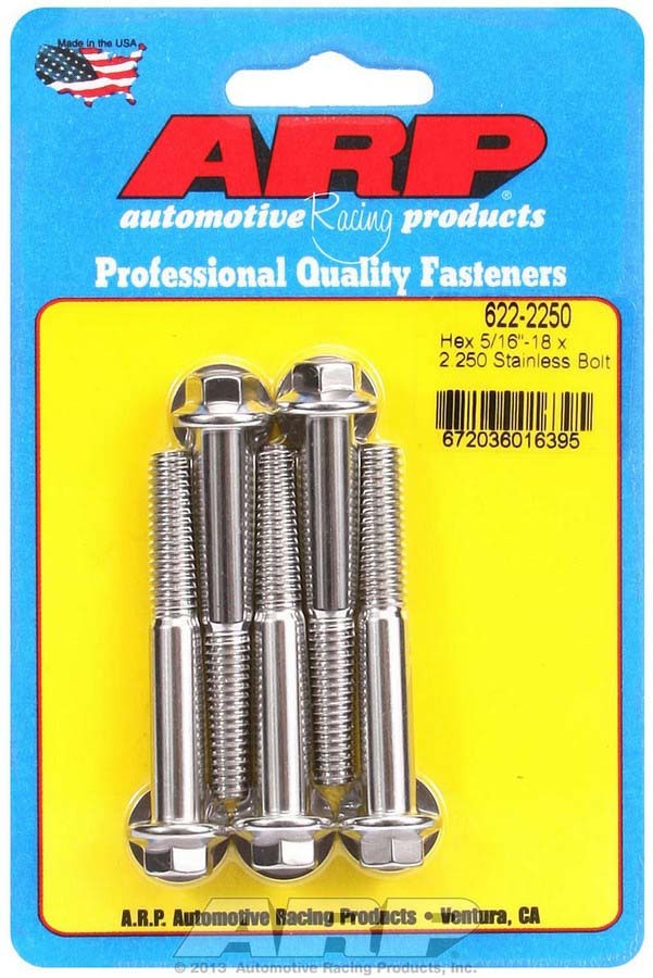 Kit de boulons S/S - 6 pans (5) 5/16-18 x 2.250