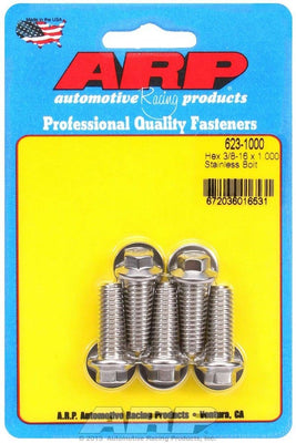 Kit de boulons en acier inoxydable - 6 pans (5) 3/8-16 x 1.000