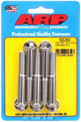 Kit de boulons en acier inoxydable - 6 pans (5) 3/8-16 x 2.500