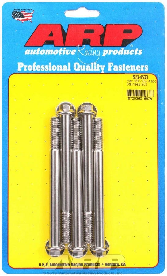 Kit de boulons INOX - 6 pans (5) 3/8-16 x 4.500