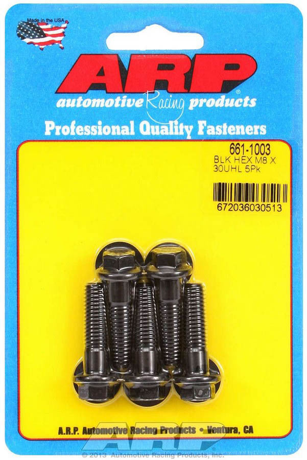 Kit de boulons 6 pans 8 mm x 1,25 x 30 mm - Lot de 5