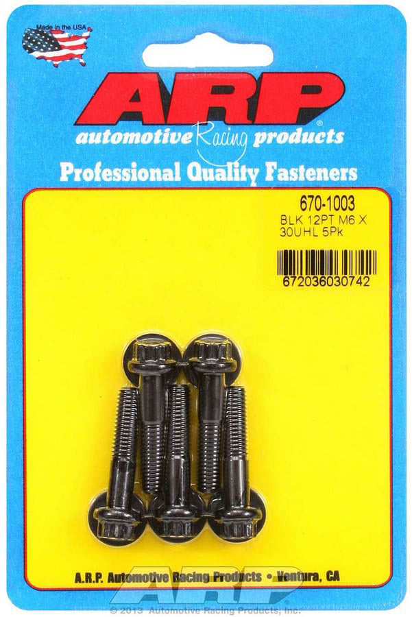 Kit de boulons - 12 pans (5) 6 mm x 1,00 x 30 mm