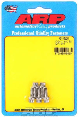Kit de boulons 12 pans en acier inoxydable 10-24 x 0,500 po, paquet de 5