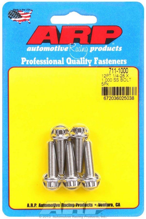 Kit de boulons INOX - 12 pans (5) 1/4-28 x 1.000