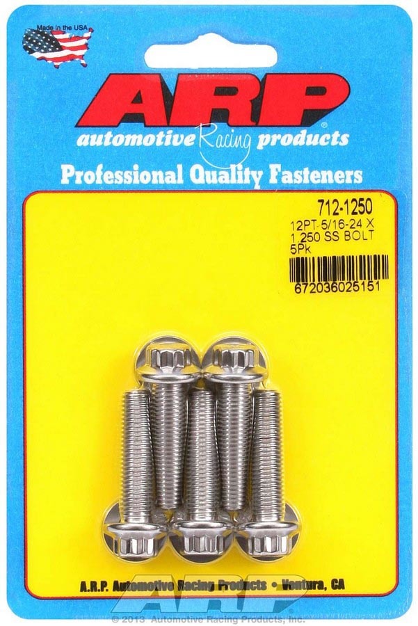 Kit de boulons INOX - 12 pans (5) 5/16-24 x 1.250