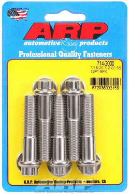 7/16-20 x 2,000 12 pans acier inoxydable boulons, kit de 5