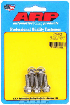 Kit de boulons - SS 6 pans 5 pièces 1/4-28 x .750