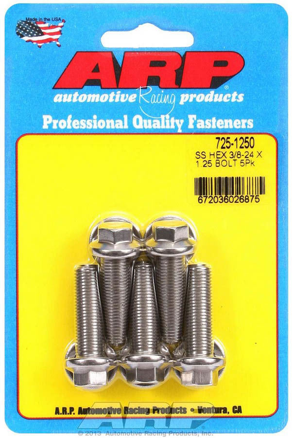 Kit de boulons inox - 6 pans (5) 3/8-24 x 1.250
