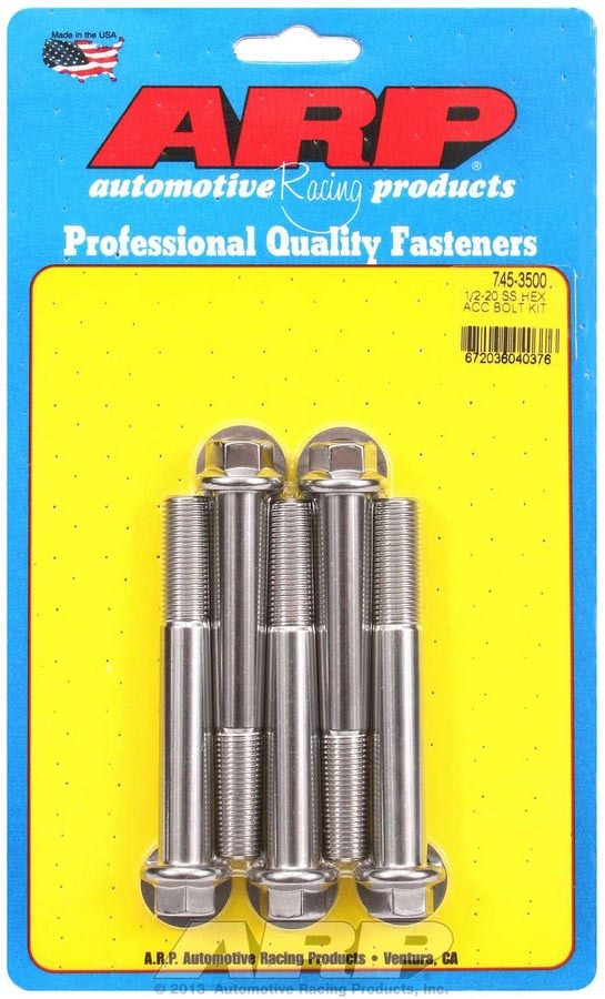 Kit boulons inox - 6 pans (5) 1/2-20 x 3.500