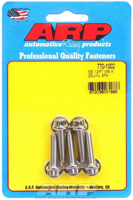 Jeu de vis Inox - 12 pans (5) 6mm x 1.00 x 25