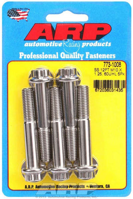 Kit de boulons - INOX 12 pans 5 pièces 10mm x 1,25 x 60mm