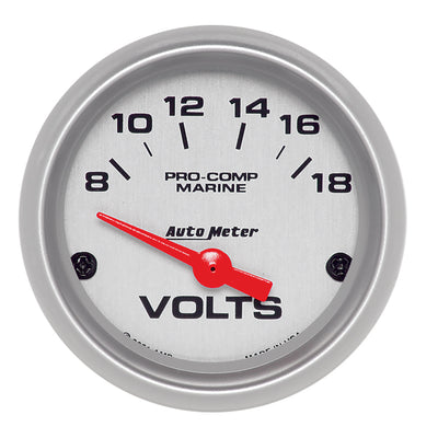 Voltmètre Ultra Lite Marine 2-1/16 po 8-18 Volts