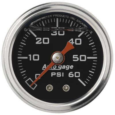 Manomètre 1-1/2 po - 0-60 psi - Fond noir