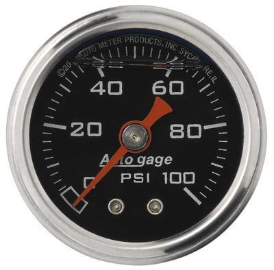 Manomètre 1-1/2 po - 0-100 psi - Cadran noir