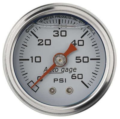 Manomètre 1-1/2 po 0-60 psi - Blanc