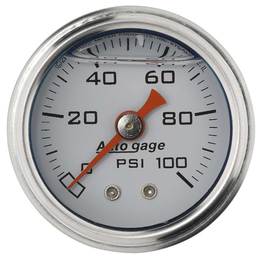 Manomètre 1-1/2" 0-100psi - Blanc