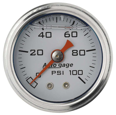 Manomètre 1-1/2" 0-100psi - Blanc