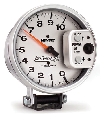 Compte-tours Auto Gage Monster 5 po argent