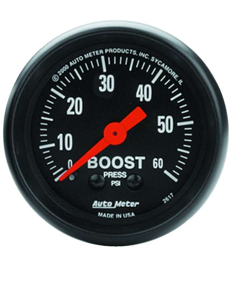 Manomètre de suralimentation série Z 2-1/16 po 0-60 psi