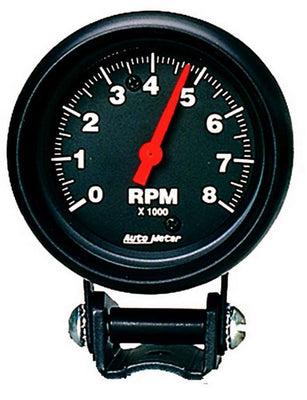 Compte-tours noir 8000 tr/min