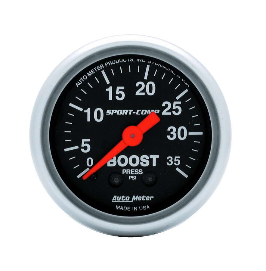 Manomètre de suralimentation Sport Comp 0-35 de 2-1/16 po