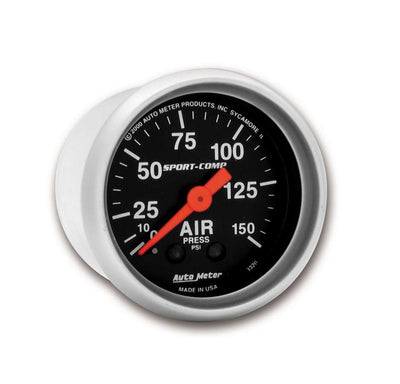 Manomètre de pression d'air 2-1/16 po S/C 0-150 psi