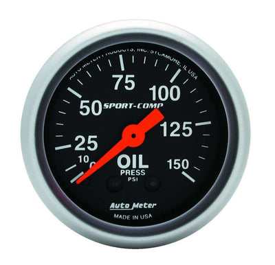 Sport Comp 2 1/16 po Huile 0-150 PSI Méc.