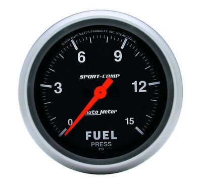 Sport Comp Carburant 2-5/8 po 0-15 PSI Élect.