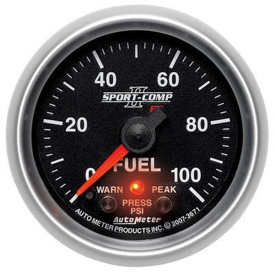 Manomètre de pression de carburant 2-1/16 S/C II - 0-100psi