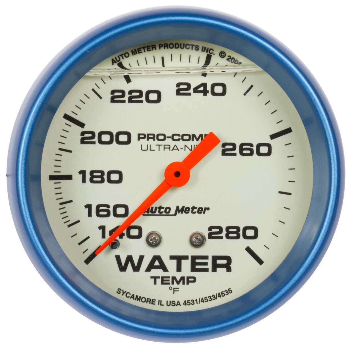 Jauge de température d'eau Ultra-Nite 2-5/8 140-280