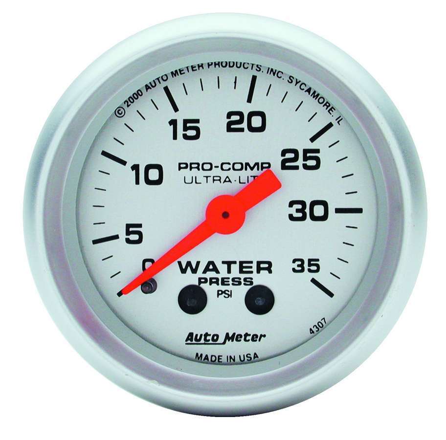 Manomètre de pression d'eau U/L 2-1/16 po 0-35 psi