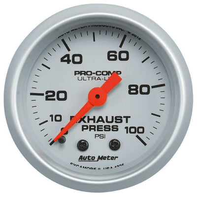 Manomètre de pression d'échappement 0-100psi Ultra-léger